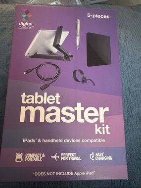 Digital Basics Tablet Master Kit - Purple - 5-Piece Tablet Accessory Set